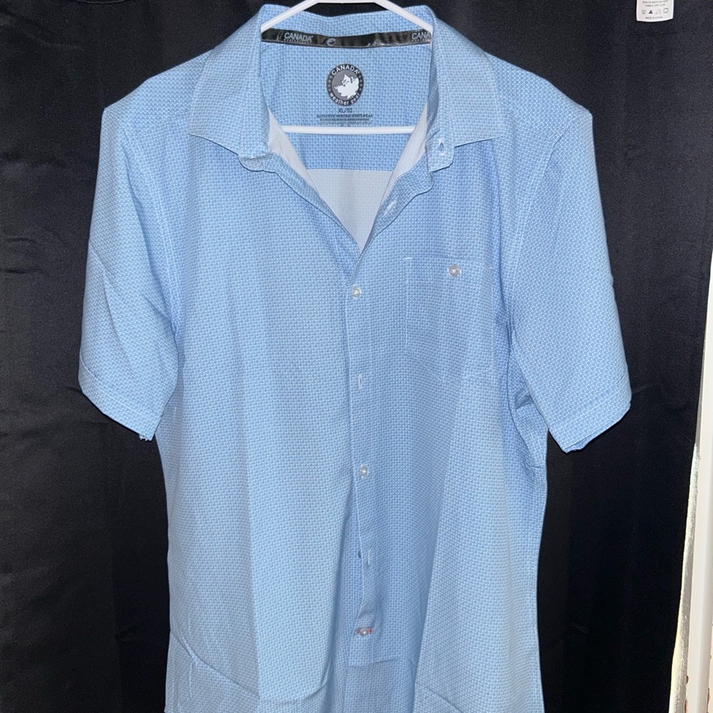 Canada Goose Light Blue Casual Button Down Shirt